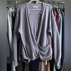 Free People Anyway Thermal Top | Large [fits like XL] | Fallen Fig | EUC